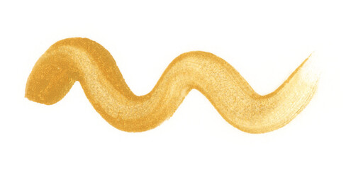 Brush Stroke Gold. Watercolor texture paint stain. Abstract illustration.