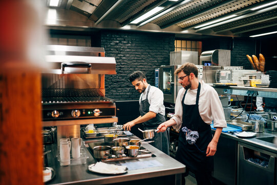 Coworking cooks working