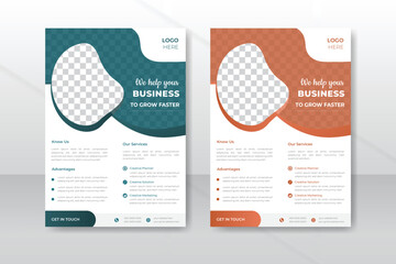 Corporate business flyer template design