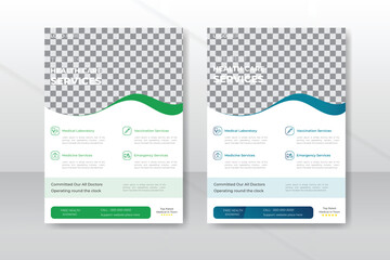 Corporate healthcare and medical flyer template