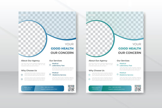 Corporate healthcare and medical flyer template