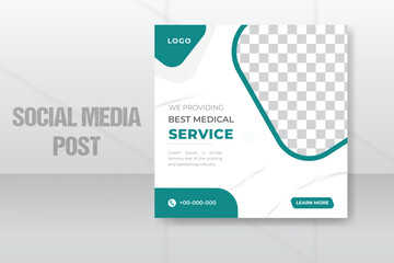 Healthcare social media post design template