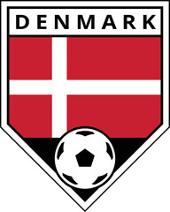 Denmark Angled Team Badge for Football Tournament