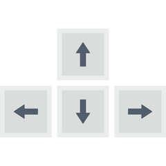 keyboard Arrow Isolated Vector icon which can easily modify or edit


