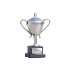 Trophy cup Icon Isolated 3d render Illustration