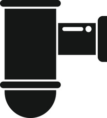 Kitchen drain pipe icon simple vector. Service sewer