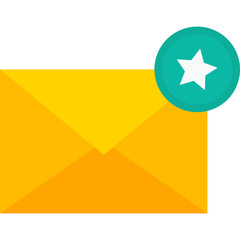 Email star Isolated Vector icon which can easily modify or edit
