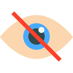 disable eye Isolated Vector icon which can easily modify or edit

