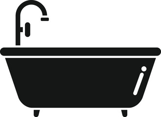 Bathtub icon simple vector. Water pipe