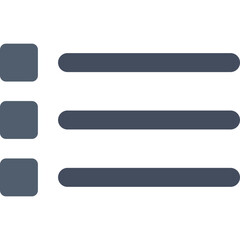 List Isolated Vector icon which can easily modify or edit

