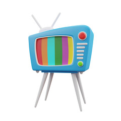 Old Tv icon isolated 3d render illustration