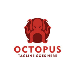 octopus logo Design vector aquatic underwater symbol