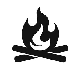 Bonfire and campfire vector icon
