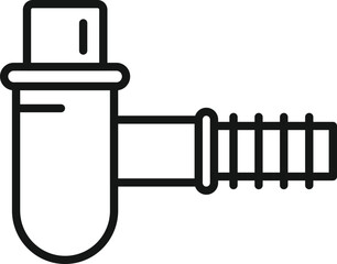 Service drain icon outline vector. Water pipeline