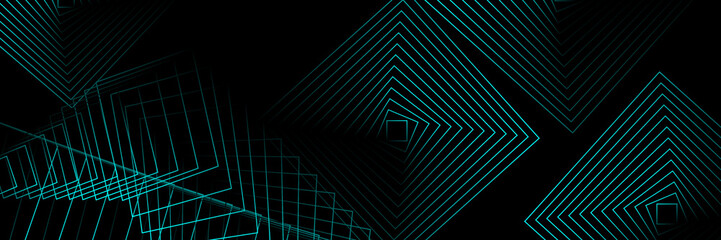 Abstract black background with blue lines
