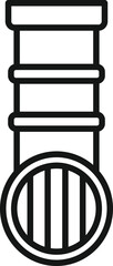 Drain pipe icon outline vector. Service plumber