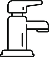 Fototapeta premium Faucet icon outline vector. Water pipe