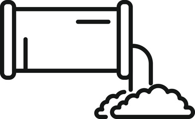 Drain pipe icon outline vector. Sewerage water