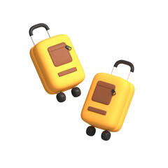 Travel Luggage Icon Isolated 3d Render Illustration