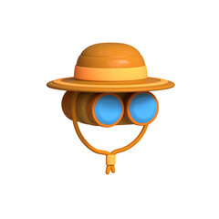Hat icon isolated 3d render illustration