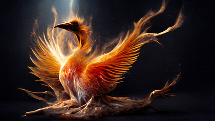 Computer generated image of  Phoenix bird rebirth concept - obrazy, fototapety, plakaty