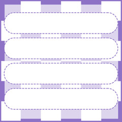 cute pastel purple paper templates planner, journal, reminder, notes, checklist, memo, notepad, banner decoration