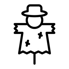 scarecrow line icon