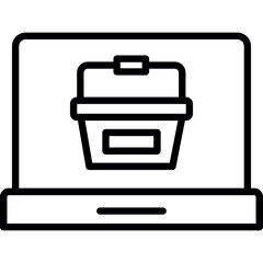 Online Shopping Basket Icon