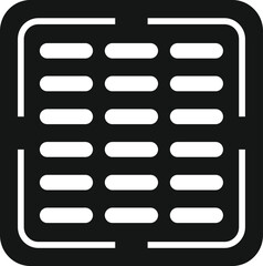 Drain cover icon simple vector. City road