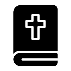 Obraz premium bible glyph icon
