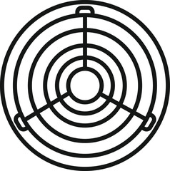 Drainage manhole icon outline vector. Sewer lid