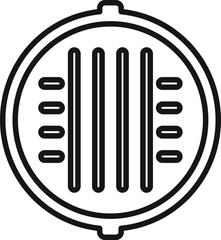 Cap manhole icon outline vector. Street sewage