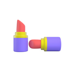Cosmetic Lipstick icon Isolated 3d render Illustration