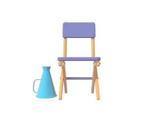 Arm chair home decoration icon Isolated 3d render Illustration