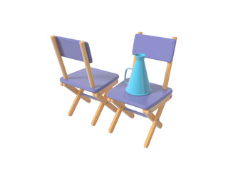 Arm chair home decoration icon Isolated 3d render Illustration