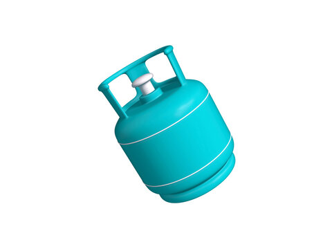 Metal LPG Cooking Gas Cylinder Icon Isolated 3d Render Illustration
