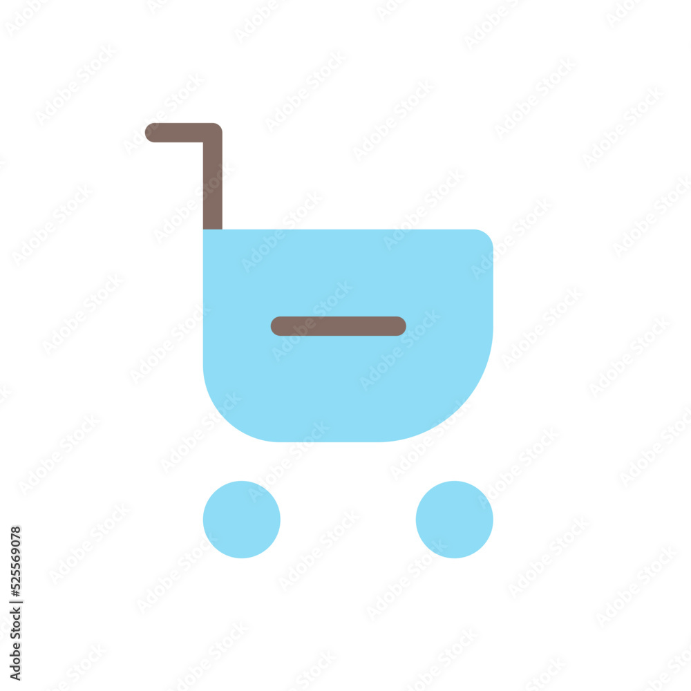 Poster remove item from shopping cart flat color ui icon. delete purchase request. online marketplace. simp
