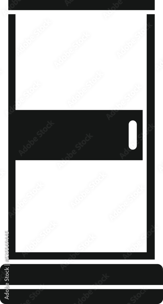 Sticker furniture shower cabin icon simple vector. glass door