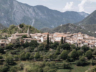 Fototapeta na wymiar La Tour - The most beautiful hilltop village in Provence-Alpes Côte d’Azur in France