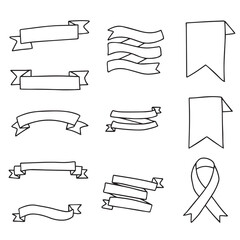 Engraved ribbons. Vintage tape templates for design labels recent vector old sketched banners