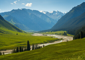 landscape of huge mountains in Xinjiang, China