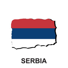 Serbian national flag, attractive and simple vector