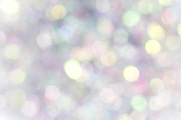 Obraz premium Blurred silver festive lights. Christmas time concept. Perfect Christmas background.