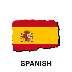 Spanish national flag. attractive and simple vector