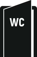 Wc door icon simple vector. Public toilet