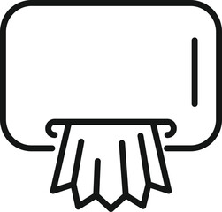 Toilet hand paper icon outline vector. Public room