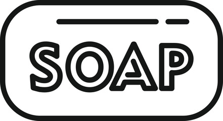 Soap toilet icon outline vector. Wc restroom