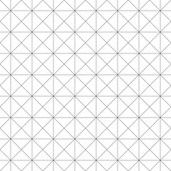 Repeated white mini triangles on black background. Triangular shapes wallpaper. Seamless surface pattern with diagonal, horizontal stripes. Grid motif. Digital paper for print. Crossed lines. Vector.