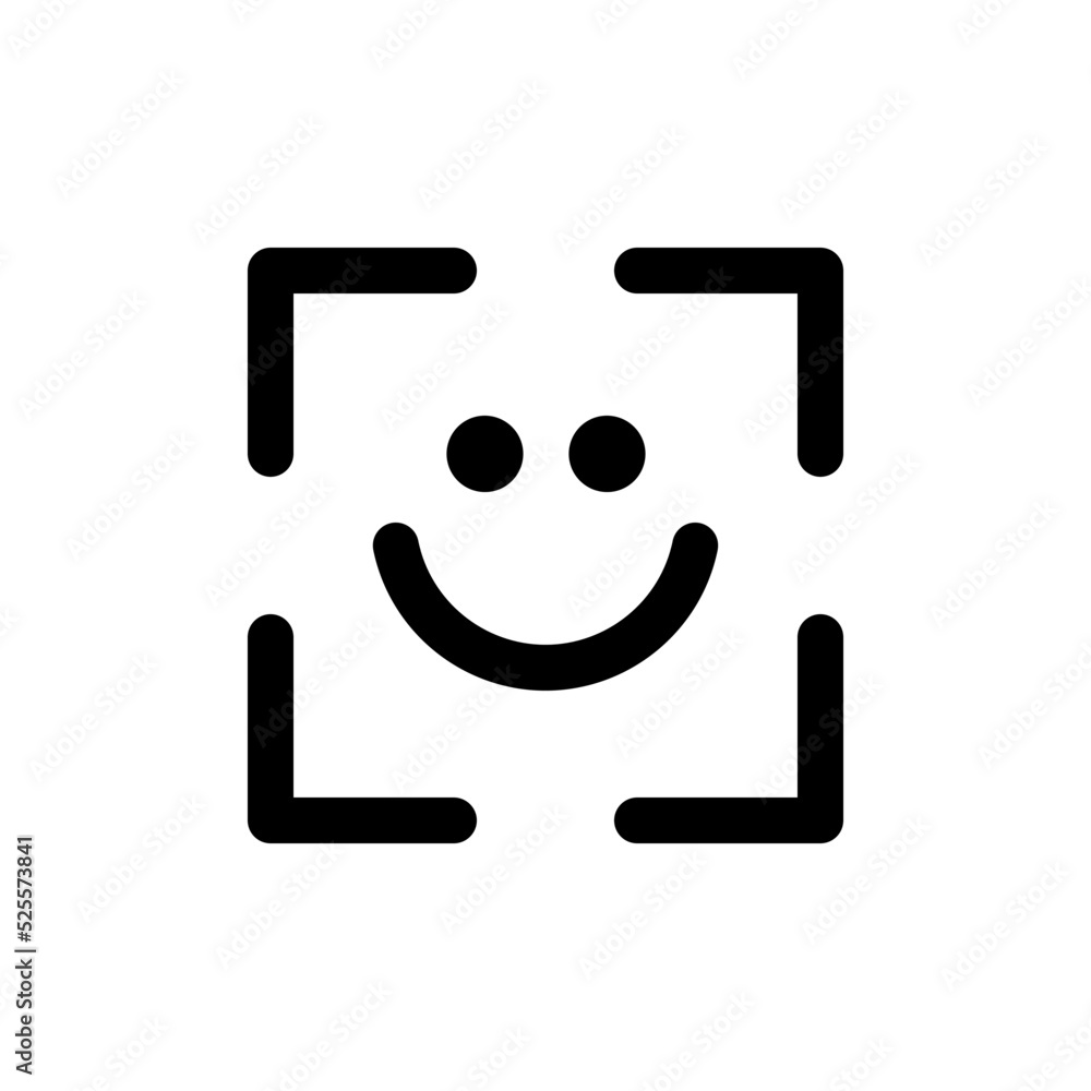 Poster face identification black glyph ui icon. repair tool. simple filled line element. user interface des