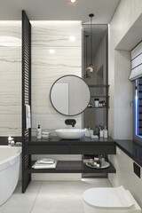 Visualization of bathroom interior styling - 525574225